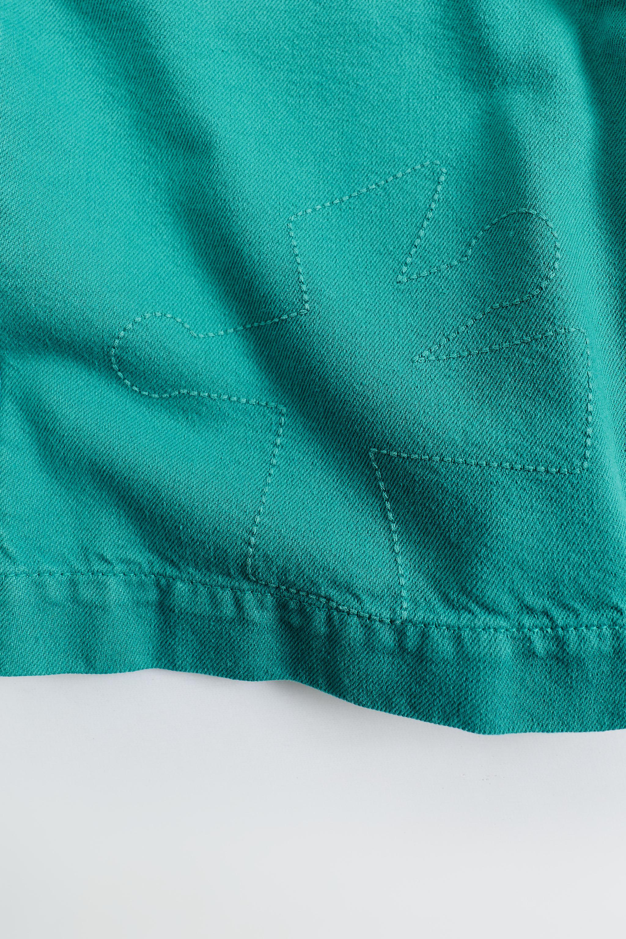SOLID DENIM BERMUDA SHORTS